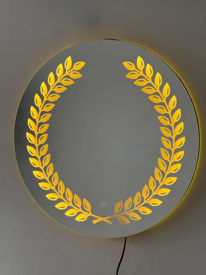 Yaprak Desenli Özel Tasarım Ayna