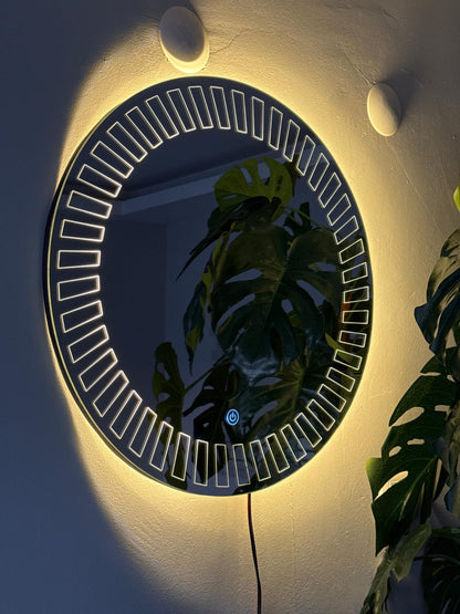 Rectangle Sunray Minimalist Özel Tasarım Ayna