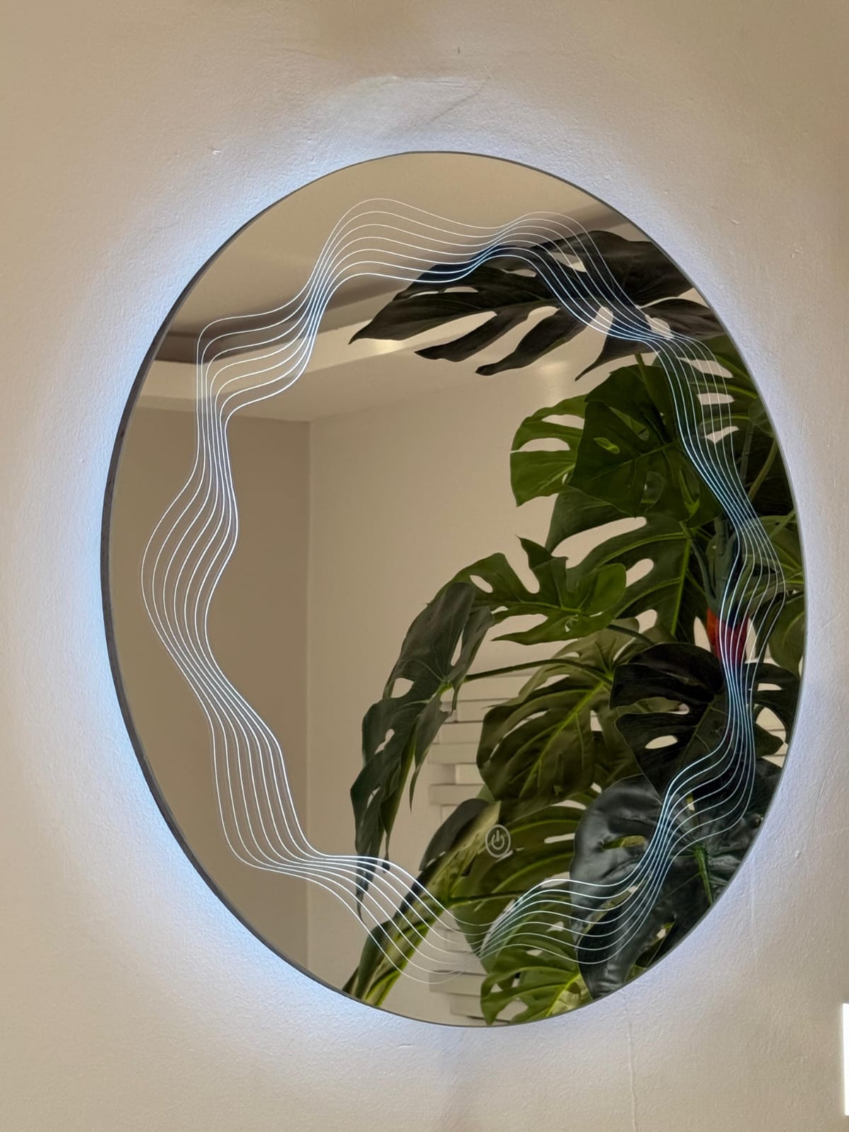 Çizgi Desenli Minimalist Özel Tasarım Ayna