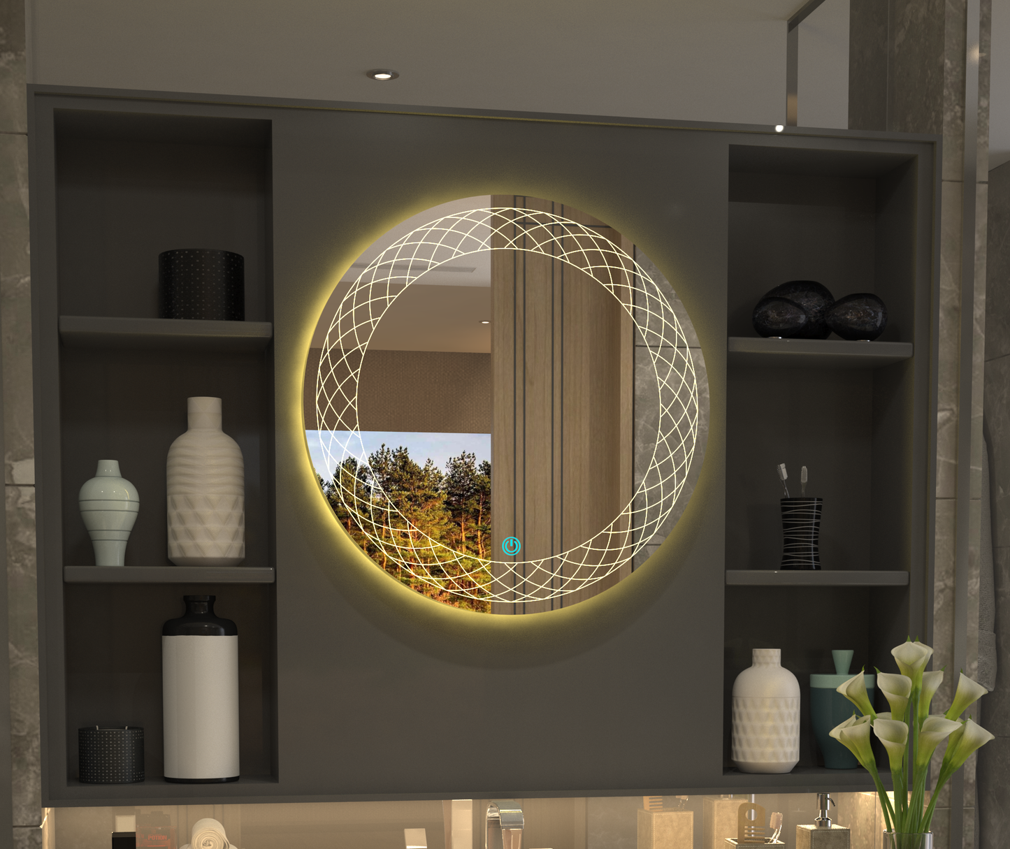 Baklava Desen Minimalist Özel Tasarım Ayna