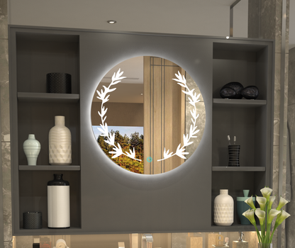 Sonbahar Esintisi: Lüks Desenli Minimalist Özel Tasarım Ayna