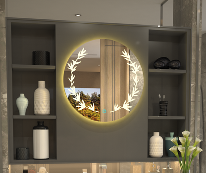 Sonbahar Esintisi: Lüks Desenli Minimalist Özel Tasarım Ayna