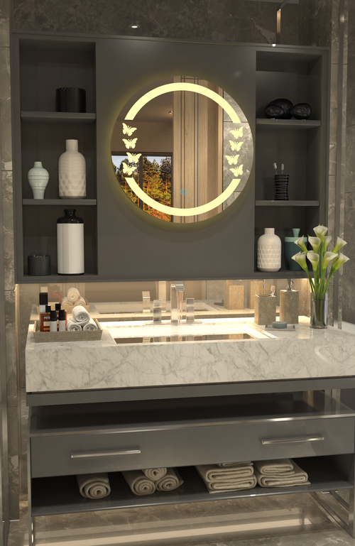 Kelebek Desen Butterfly Minimalist Özel Tasarım Ayna