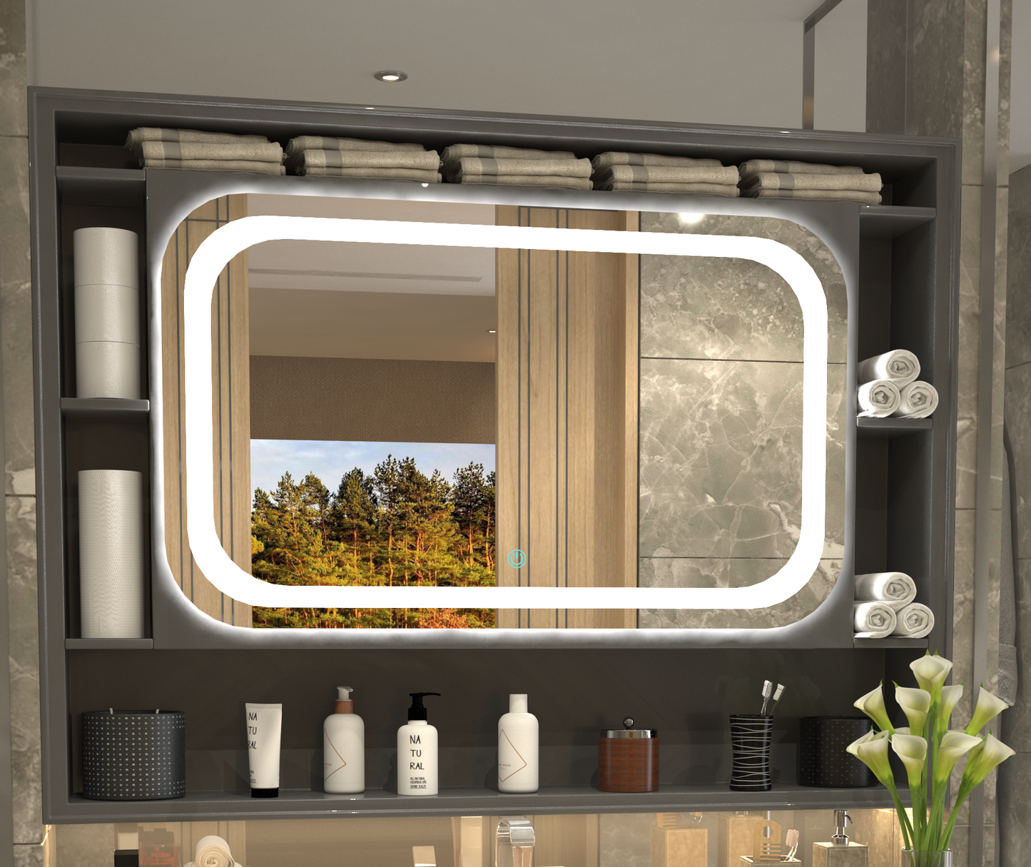 Modern Çerçeve Oval Lüks Minimalist Özel Tasarım Ayna