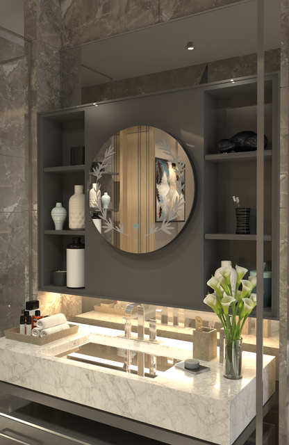 Sonbahar Esintisi: Lüks Desenli Minimalist Özel Tasarım Ayna