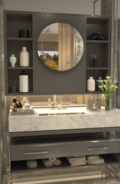 Sonbahar Esintisi: Lüks Desenli Minimalist Özel Tasarım Ayna