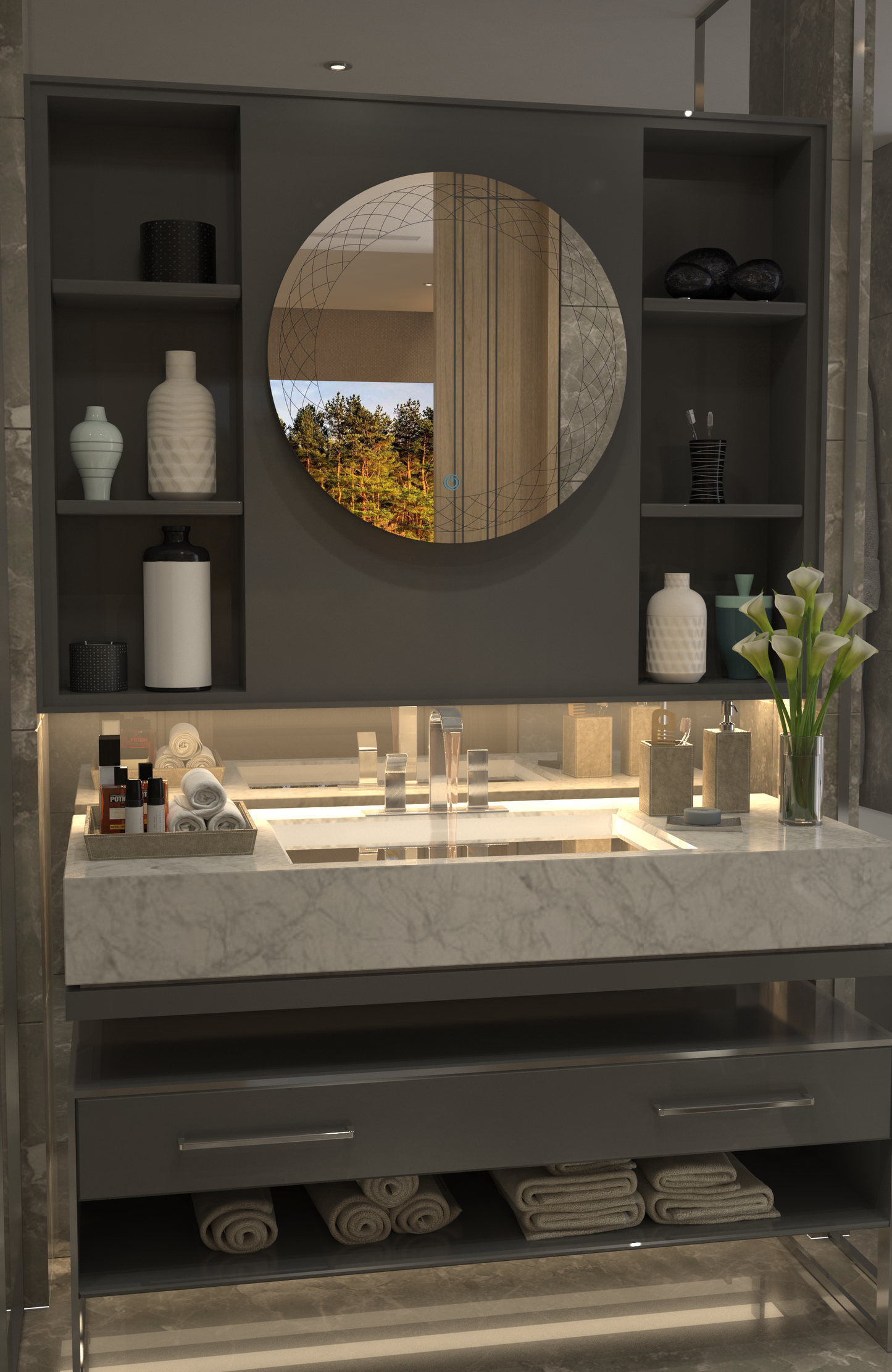 Baklava Desen Minimalist Özel Tasarım Ayna