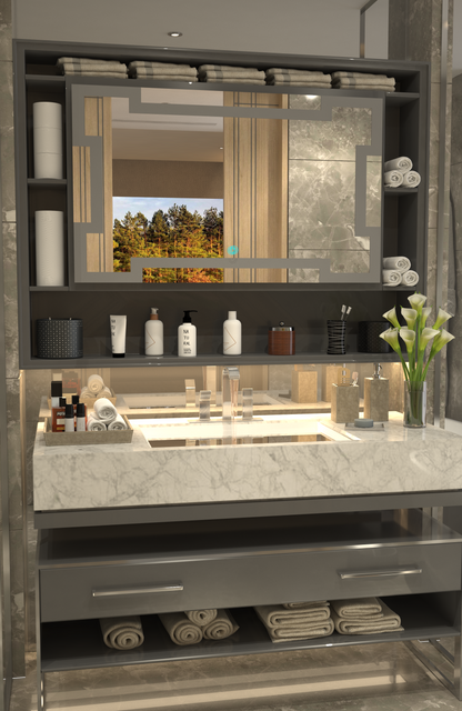 Meander Işıltısı Royal Line Lüks Minimalist Özel Tasarım Ayna