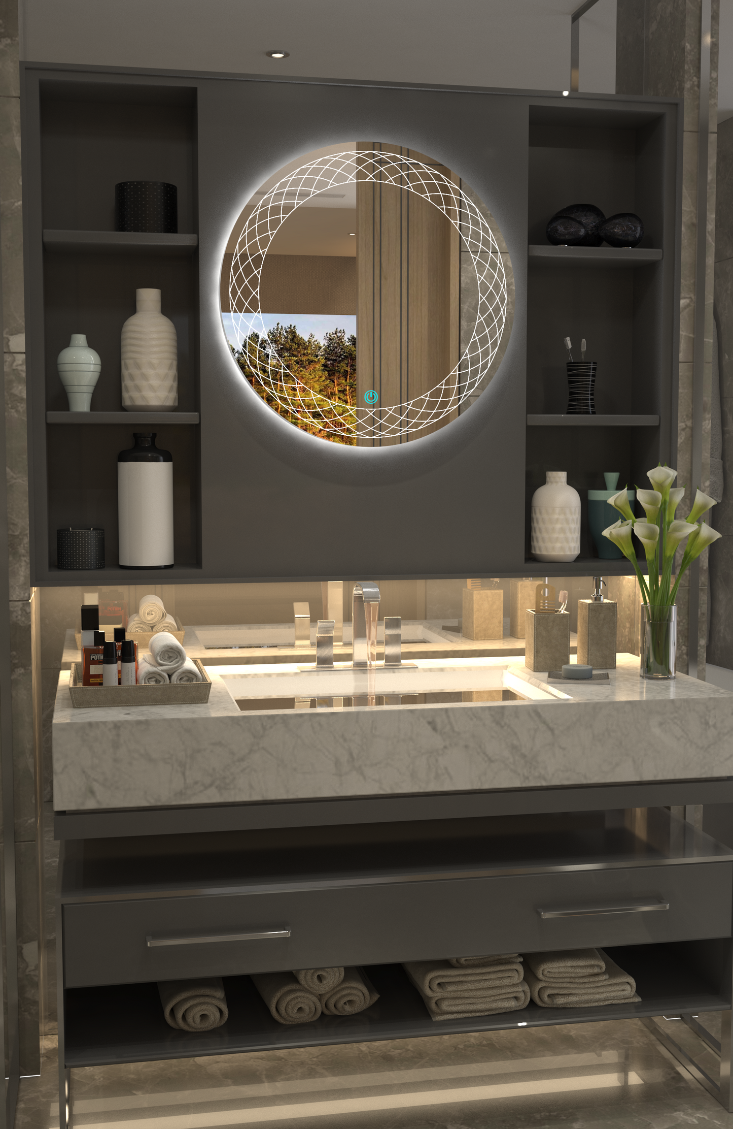 Baklava Desen Minimalist Özel Tasarım Ayna