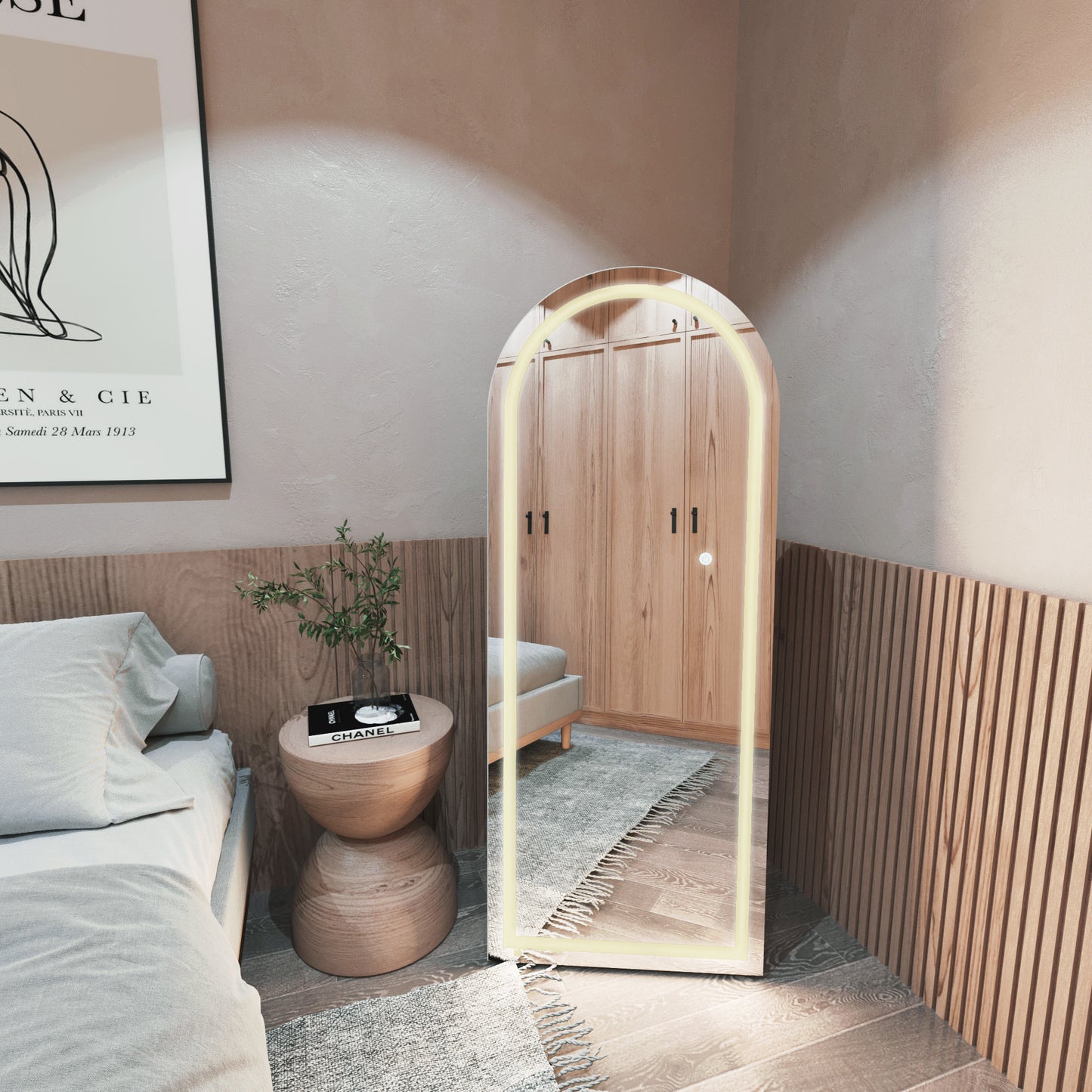 LED Işıklı Boy Aynası – Modern Tasarım, Dekoratif ve Şık Aydınlatma